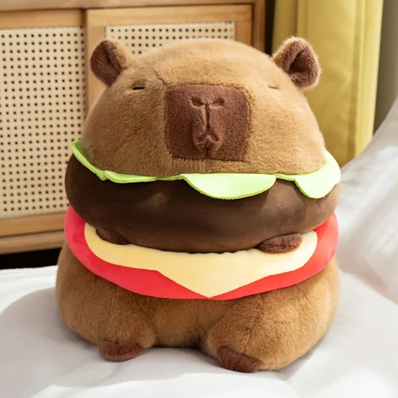 Hamburger Capybara Cute Capybara Stuffed Animal Capybara Plush Toys Kawaii Capybara Capybara Plushie the Best Birthday Gift