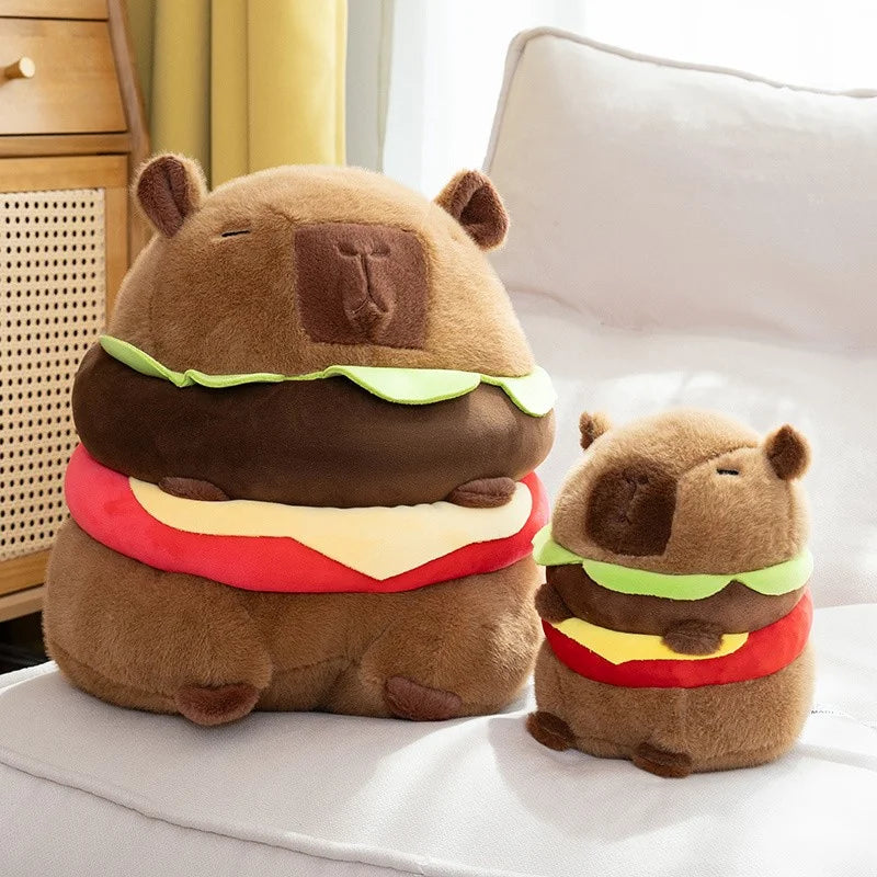 Hamburger Capybara Cute Capybara Stuffed Animal Capybara Plush Toys Kawaii Capybara Capybara Plushie the Best Birthday Gift