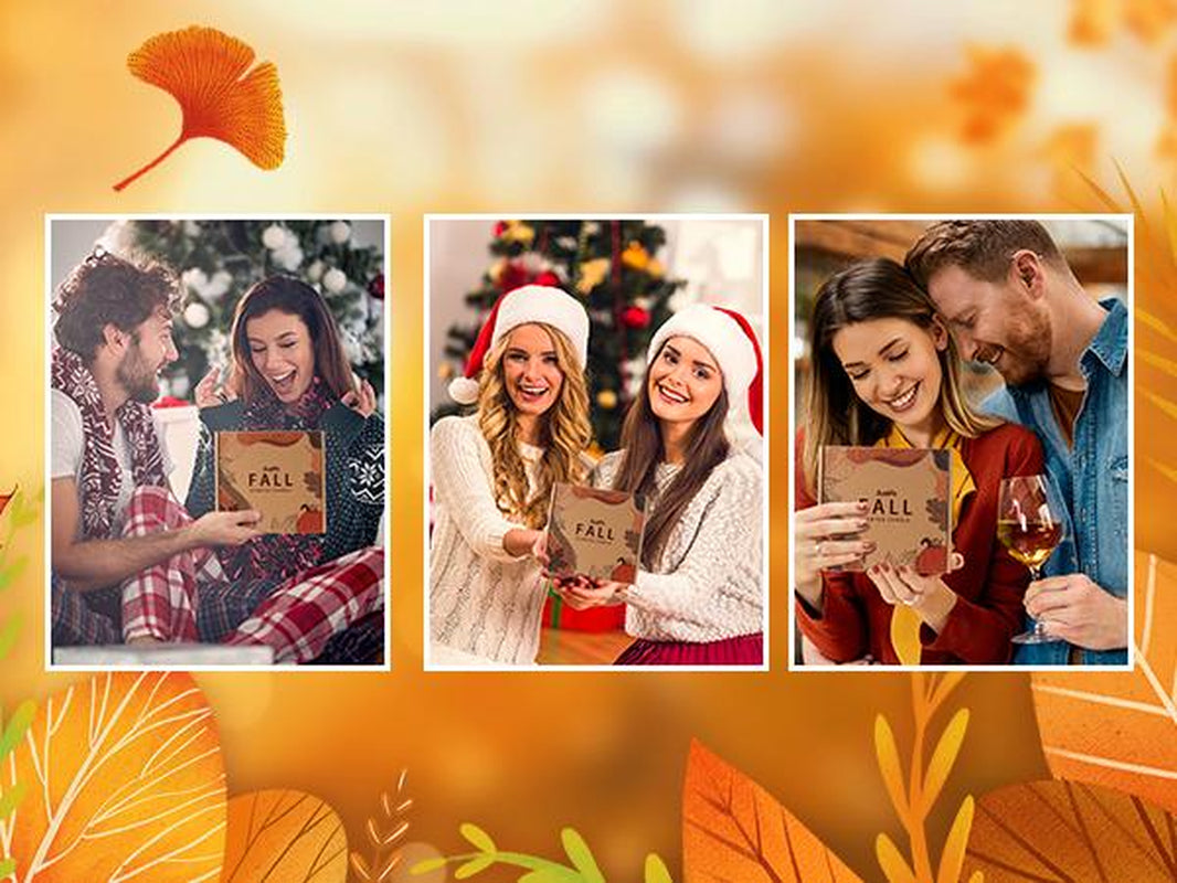 Fall Candle Set | 4Pack Fall Scented Candles for Home - Soy Candles for Home Scented, Autumn Candle Set, Fall Candle Gifts - Fall Scents of Pumpkin/Apple Pie/Harvest/Autumn Wreath