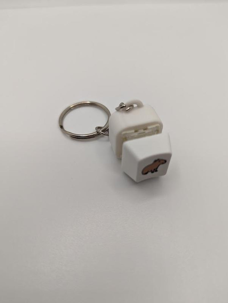 Capybara Keycap Fidget Keychain