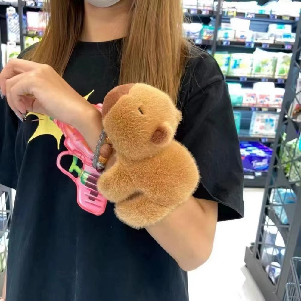 Stuffed Animals Huggers Slap Toy Animal Slap Bracelets Capybara Plush Toy Animal Wristband Interactive Toy Figures Kids Gifts