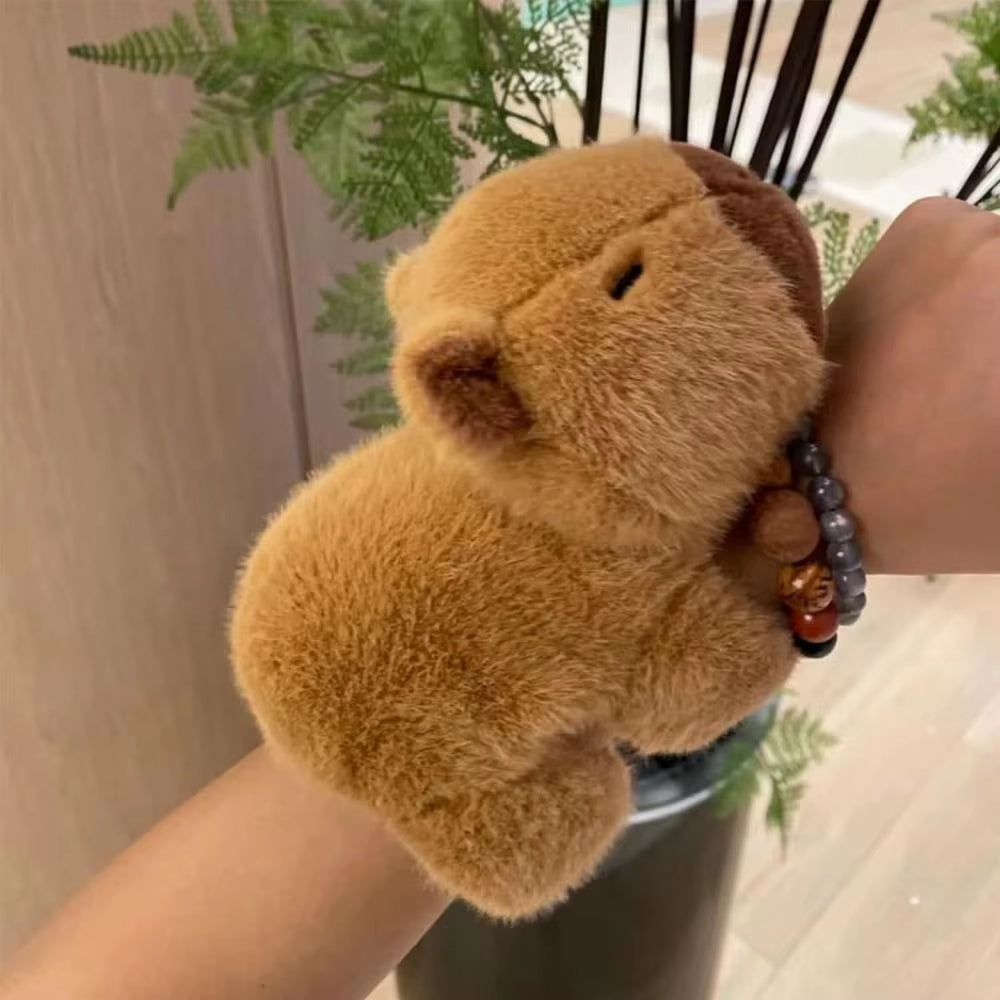 Stuffed Animals Huggers Slap Toy Animal Slap Bracelets Capybara Plush Toy Animal Wristband Interactive Toy Figures Kids Gifts