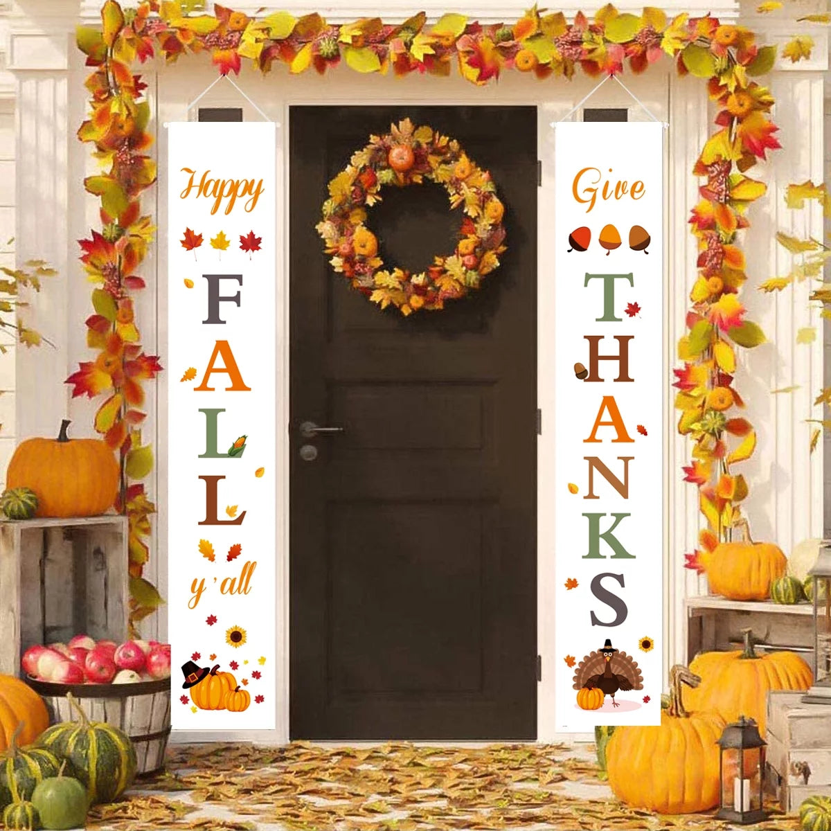 Happy Fall Porch Signs Fall Decorations for Home Outdoor Fall Decor Fall Decor for Home Thanksgiving Fall Decorations