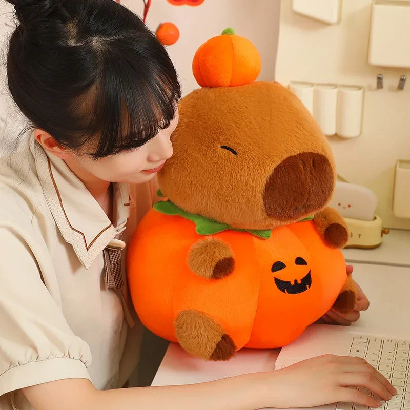25/40Cm Cute Creative Capybara Pumpkin Capybara Stuffed Lovely Capybara Halloween Celebration Birthday Holiday Gift