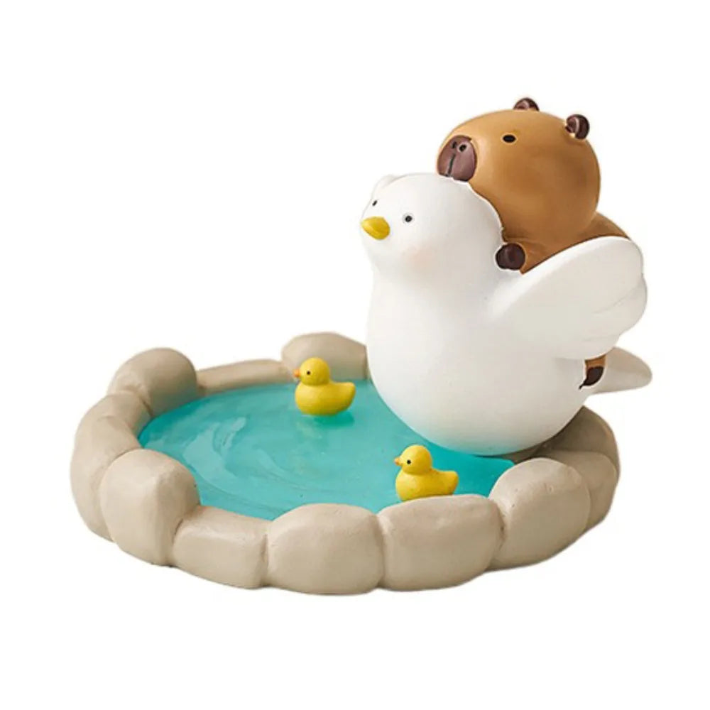 Crocodile Capybara Phone Holder Animal Figurines Desk Decor Capybara Mobole Phone Stand Cartoon Creative Capybara Model Toy