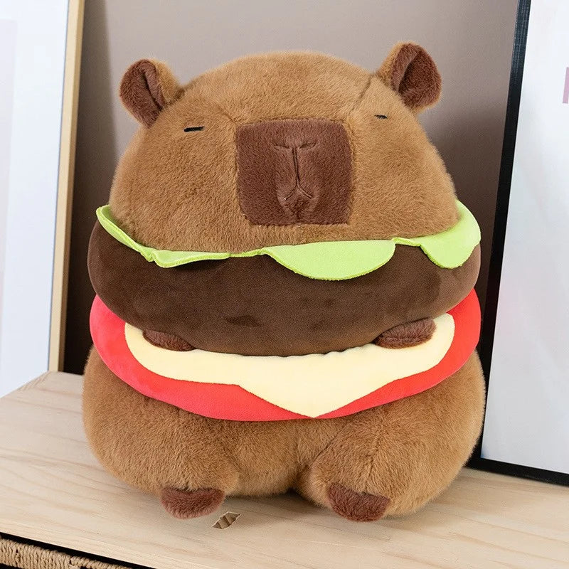 Hamburger Capybara Cute Capybara Stuffed Animal Capybara Plush Toys Kawaii Capybara Capybara Plushie the Best Birthday Gift