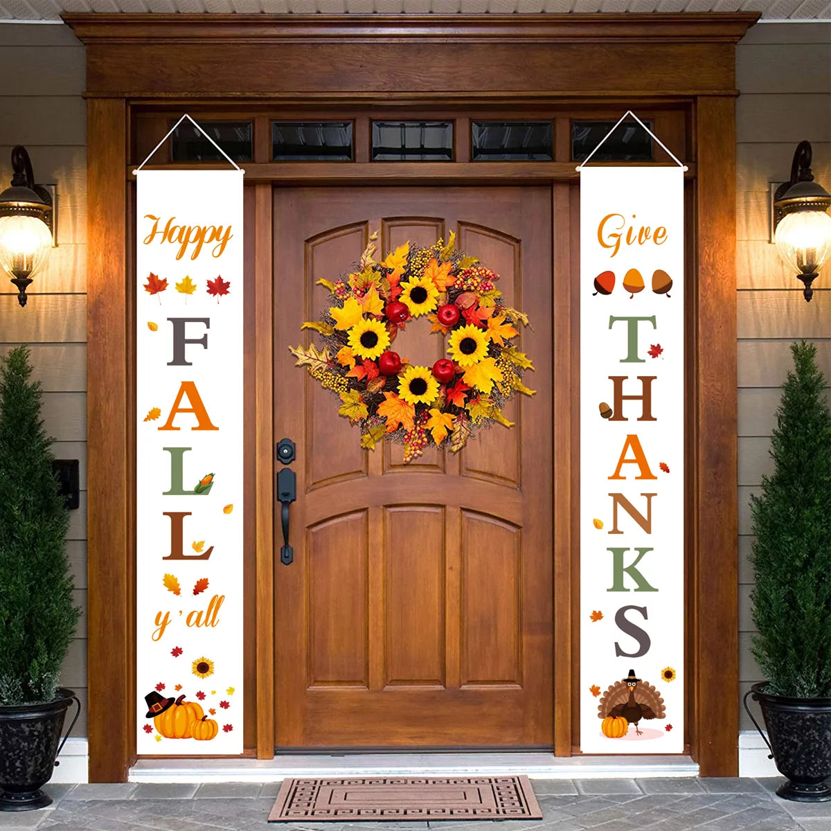 Happy Fall Porch Signs Fall Decorations for Home Outdoor Fall Decor Fall Decor for Home Thanksgiving Fall Decorations