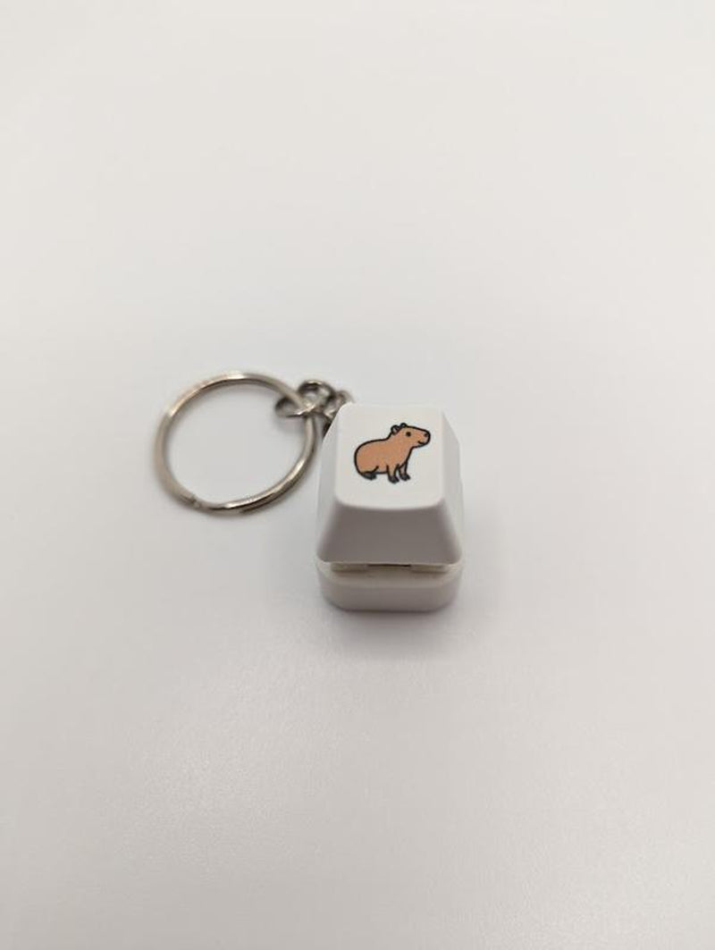 Capybara Keycap Fidget Keychain