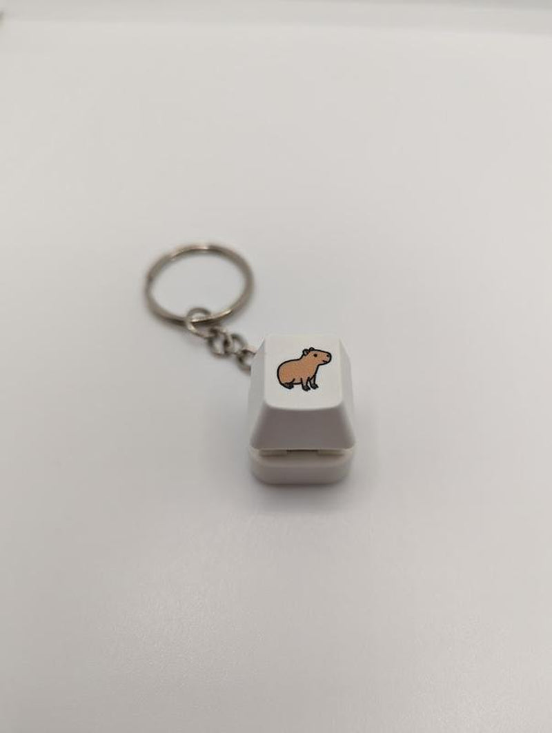 Capybara Keycap Fidget Keychain