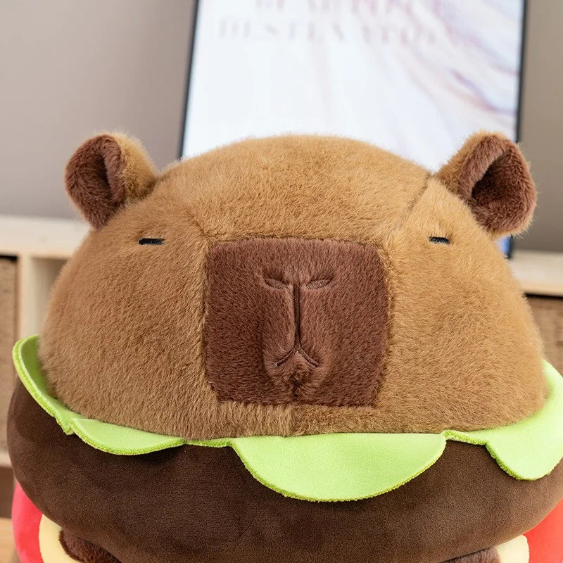 Hamburger Capybara Cute Capybara Stuffed Animal Capybara Plush Toys Kawaii Capybara Capybara Plushie the Best Birthday Gift