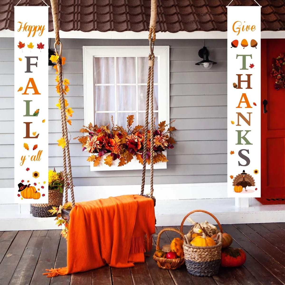 Happy Fall Porch Signs Fall Decorations for Home Outdoor Fall Decor Fall Decor for Home Thanksgiving Fall Decorations