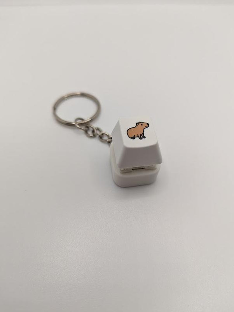 Capybara Keycap Fidget Keychain
