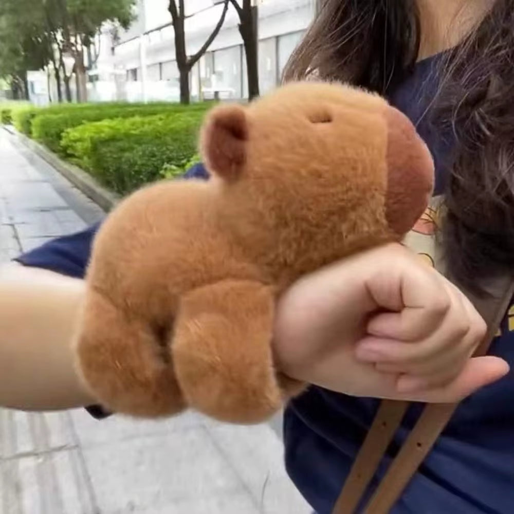 Stuffed Animals Huggers Slap Toy Animal Slap Bracelets Capybara Plush Toy Animal Wristband Interactive Toy Figures Kids Gifts